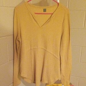 🦋SHEIN Beige Long Sleeve Top Size L